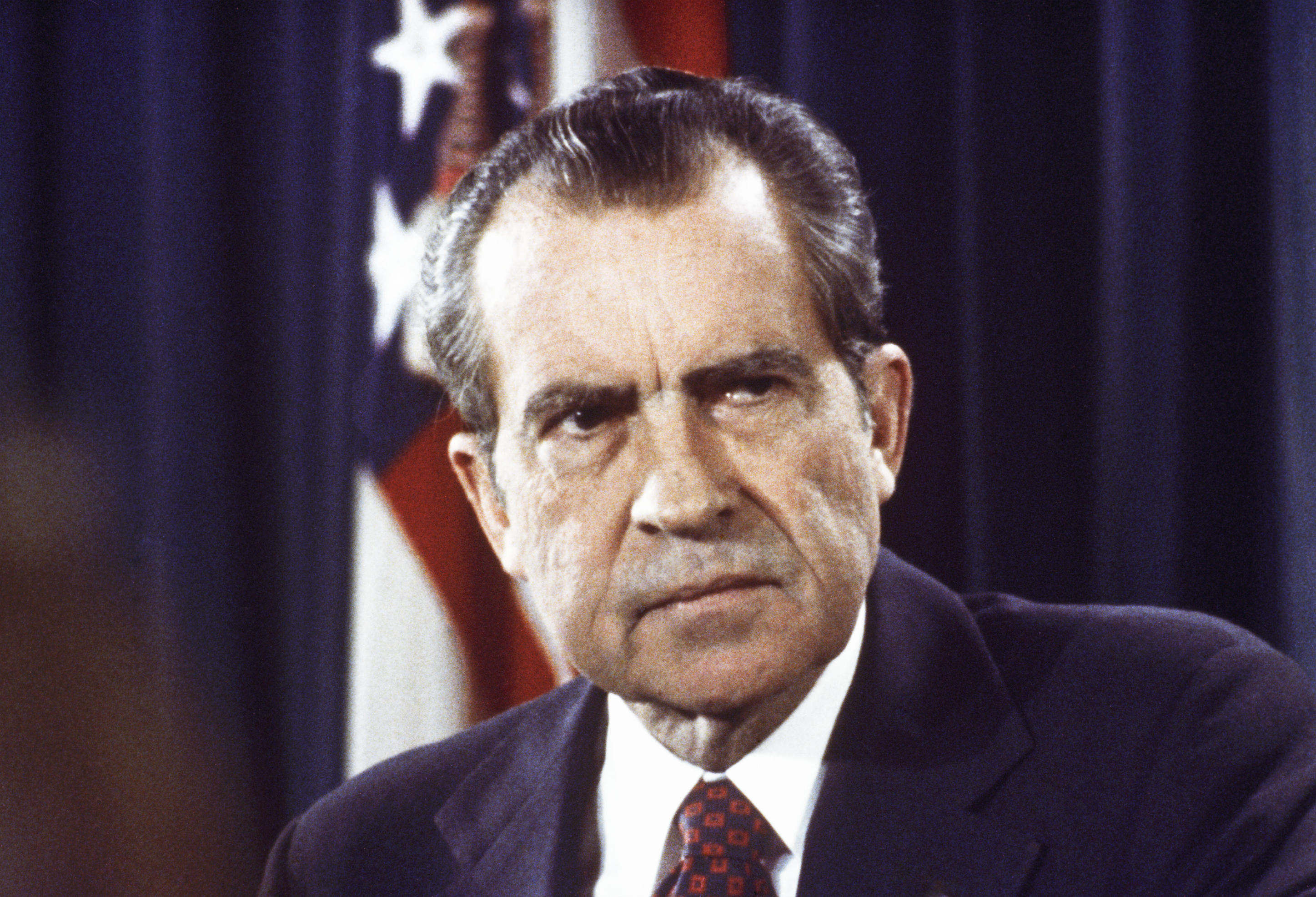 リチャード・ニクソン第37代米大統領。ウォーターゲート事件で1974年8月9日に辞任した。