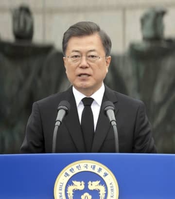 韓国大統領、連帯と協力訴え 革命精神でコロナ克服を　画像１