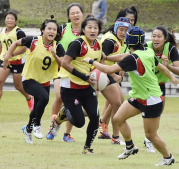 ラグビー7人制女子、練習を公開 日本代表候補が合宿　画像１