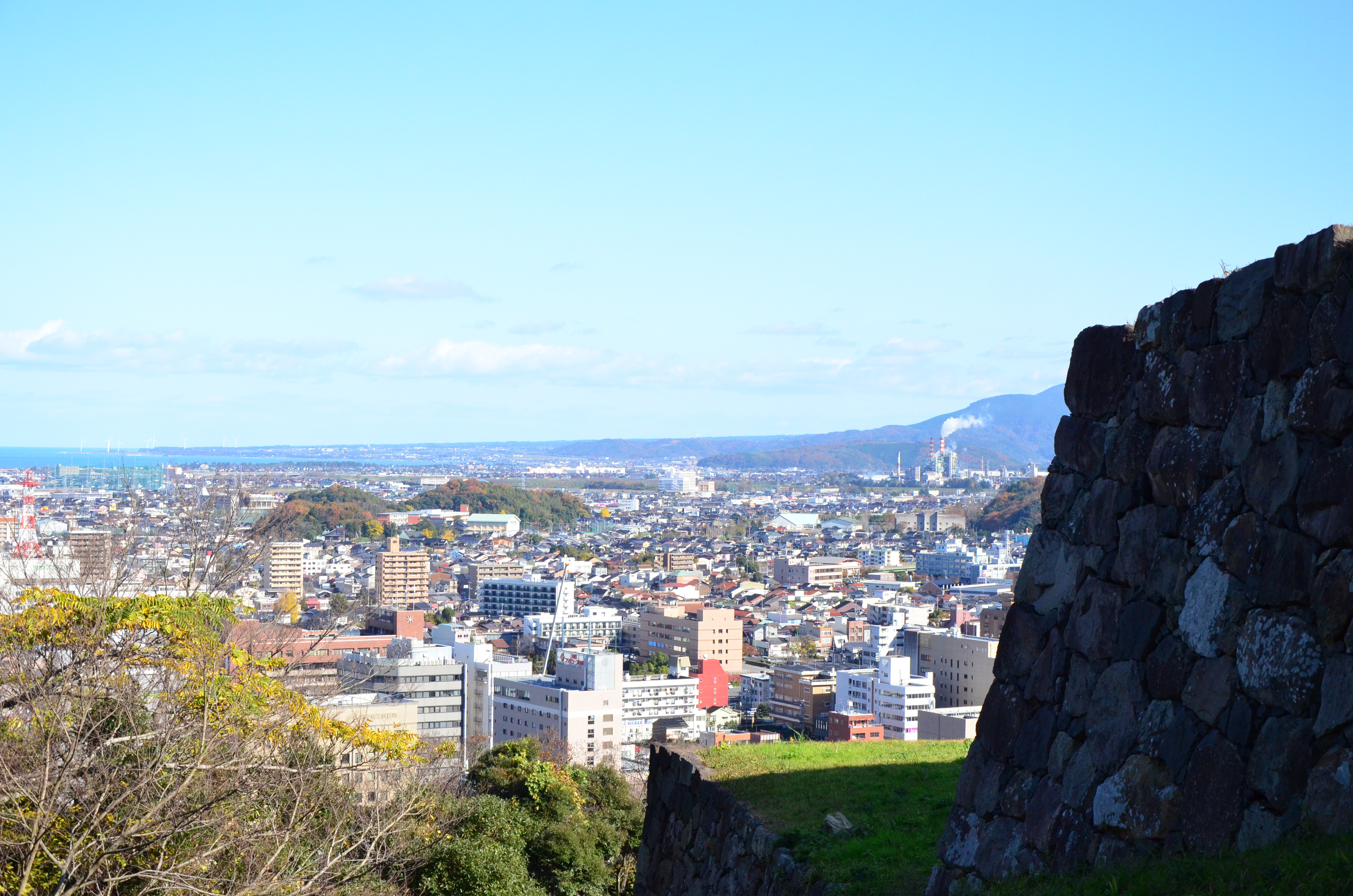 米子城からの眺め。 