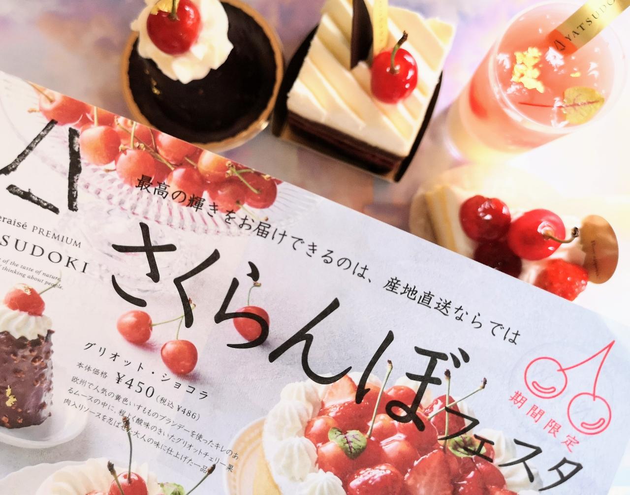 【シャトレーゼ YATSUDOKI】7月上旬まで限定「さくらんぼフェスタ」をレビュー！お酒使用ケーキの味は？　画像２