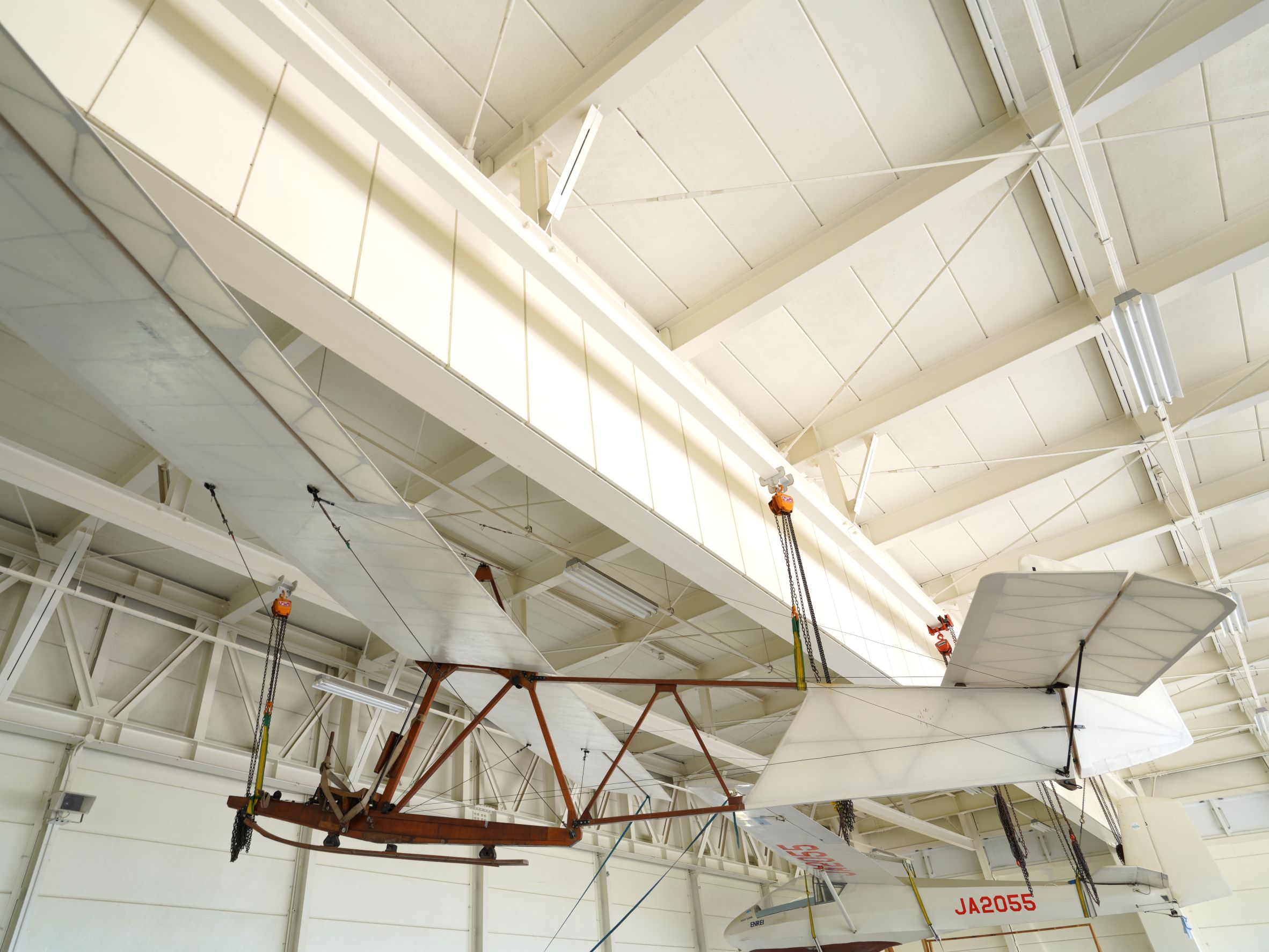スカイミュージアムの中にはプライマリーグライダーと呼ばれる古い機体も展示されていた。