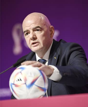 W杯の批判報道は「ひどく不当」 FIFA会長、人権問題にも反論