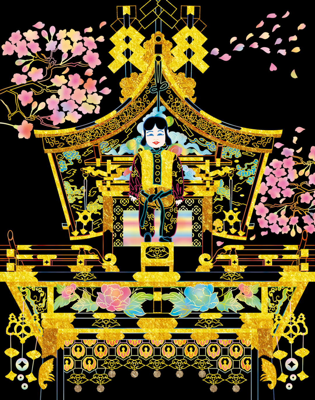 日本三大美祭のひとつ。ユネスコ無形文化遺産にも登録された高山祭は、春の「山王祭」と秋の「八幡祭」の2つがあります。このうち春の「山王祭」は計12台の屋台を曳き、人形のからくり奉納などを行う日枝神社の祭礼です