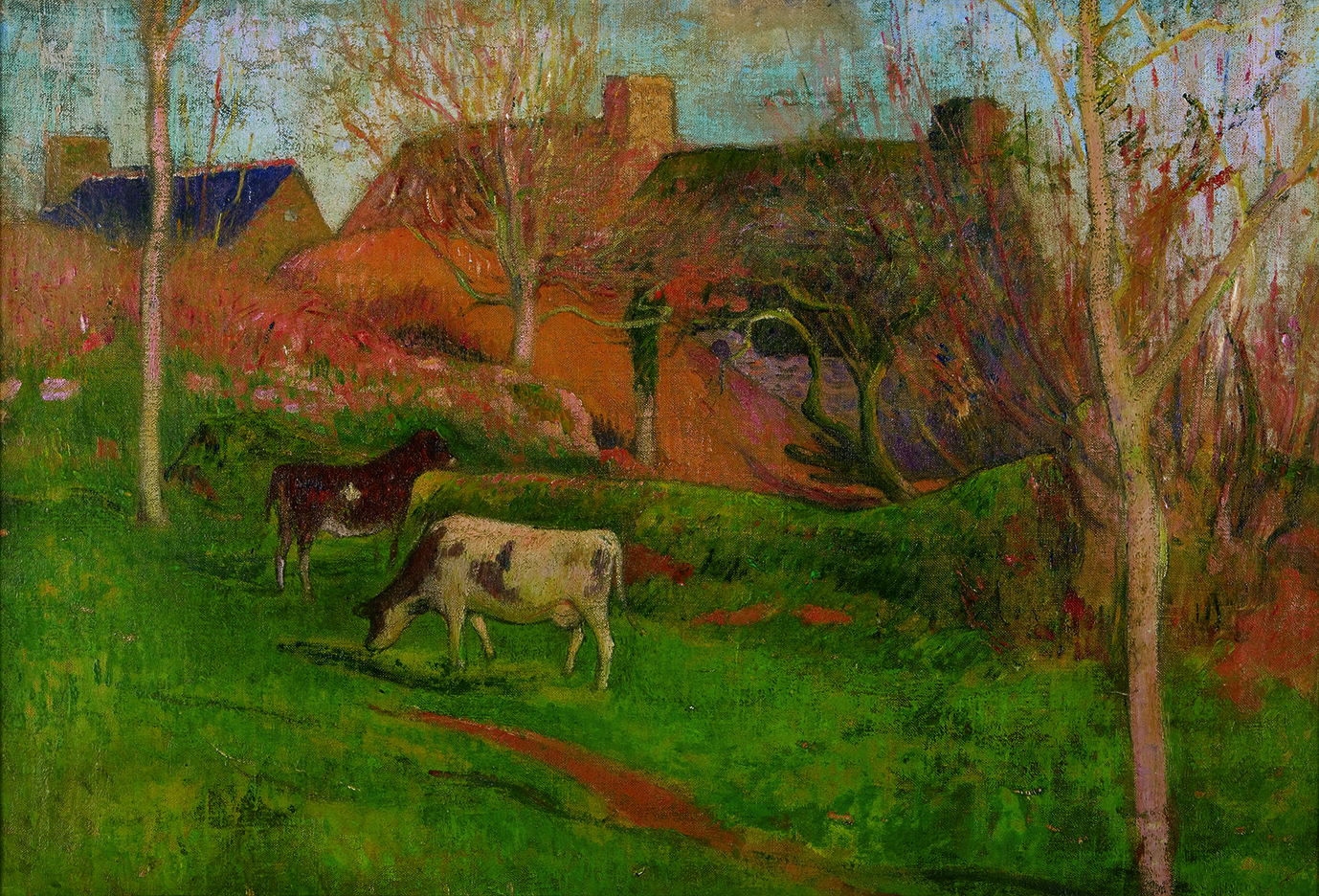 アンリ・モレ《ポン=タヴァンの風景》 1888-89年 カンペール美術館 Collection du musee des beaux-arts de Quimper, France