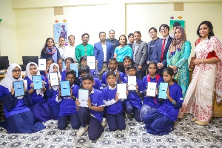 バングラデシュ公立校で公文式試行　デジタル学習で学力向上支援　画像１