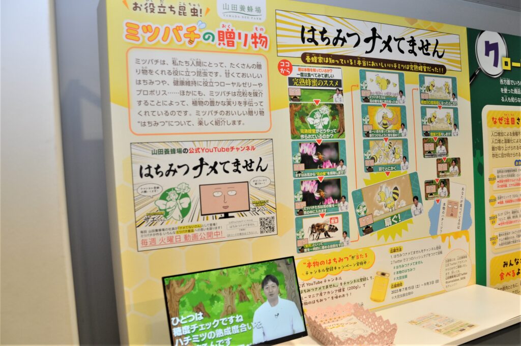 山田養蜂場の展示
