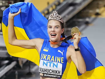 ウクライナのマフチフが初優勝 女子走り高跳び、世界陸上最終日　画像１