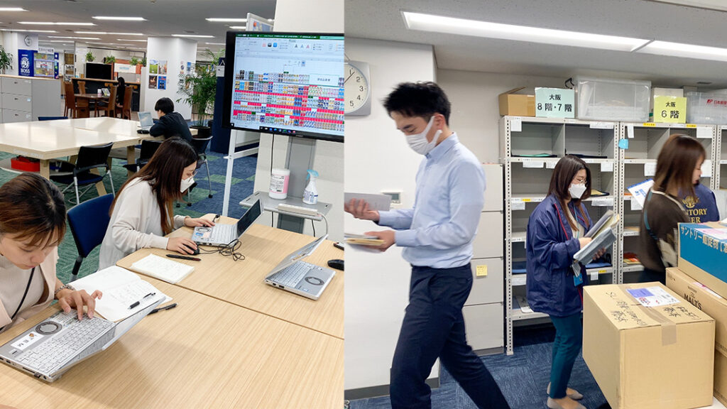 大阪オフィスで働くコラボレイティブセンターの社員（写真提供：サントリー）