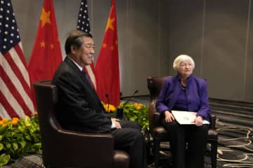 米中経済関係の強化で一致 イエレン財務長官と何副首相　画像１