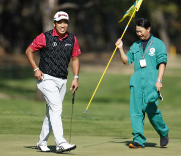 男子ゴルフ、松山が最終調整 4年ぶりの日本ツアー出場　画像１
