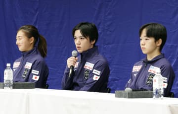 坂本、56年ぶり3連覇に意欲 世界フィギュア代表6選手が会見　画像１