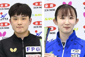 張本智和、早田ひな組が8強入り 卓球世界ツアーダブルス　画像１