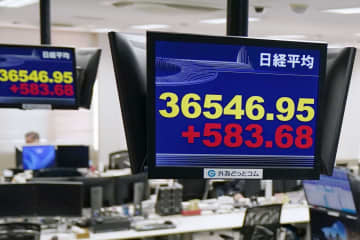 東証、終値3万6000円回復 34年ぶり、米株高を好感　画像１