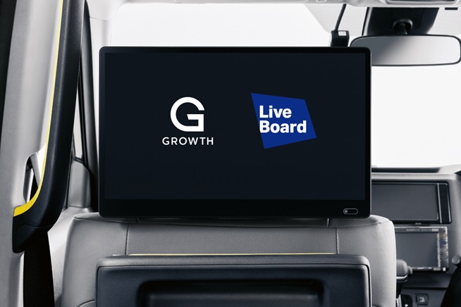 LIVE BOARDがタクシー内のサイネージに広告配信　ニューステクノロジーと連携　画像１