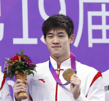 中国の19歳が世界新 世界水泳、男子100m自由形　画像１