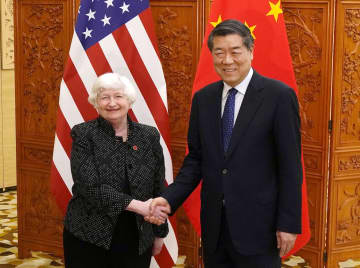 米財務長官、中国副首相と会談 過剰生産に懸念、補助金けん制も　画像１