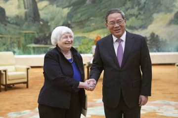 米財務長官、中国に対話継続要請 北京で李強首相と会談　画像１