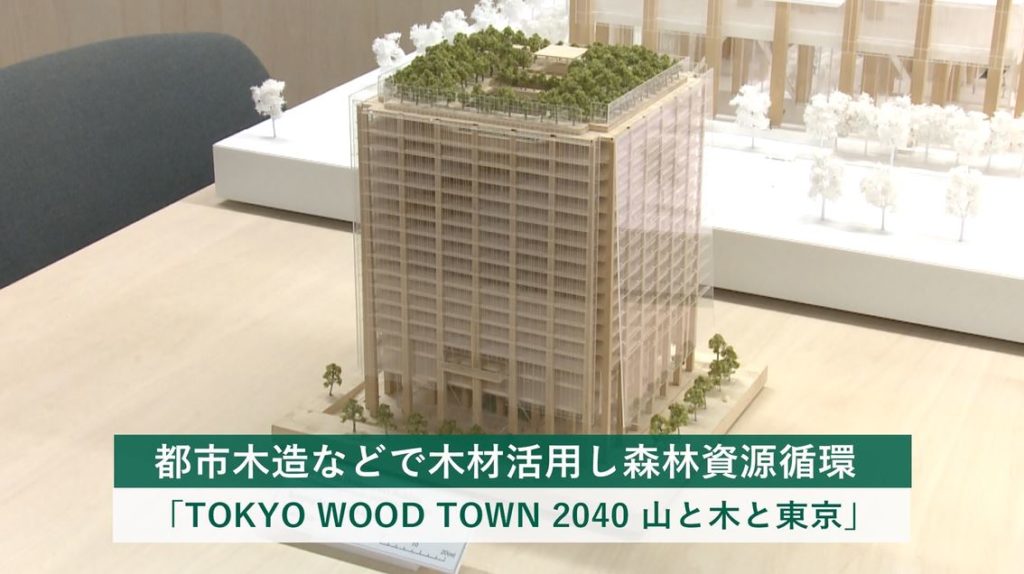都市木造などで木材活用し森林資源循環　「TOKYO WOOD TOWN 2040 山と木と東京」　画像１